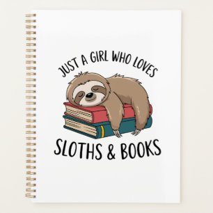 Sloth Lover Book Reading T-shirt Design Planner