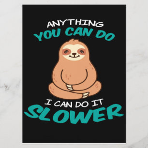 Sloth Lover Cute Sloth Canvas Menu