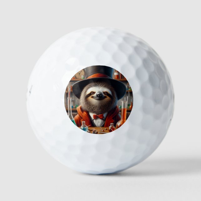 Sloth Mad Scientist Golf Balls (Front)