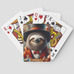 Sloth Mad Scientist Playing Cards