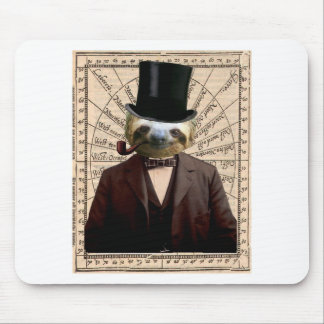 Sloth Man Victorian Steampunk Anthropomorphic Mouse Mat
