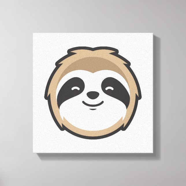 Sloth Mascot Canvas Print (Front)