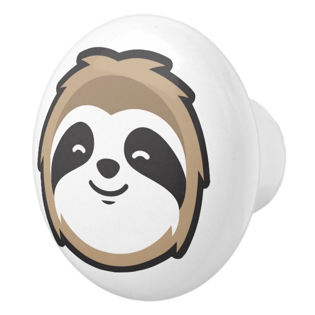 Sloth Mascot Ceramic Knob (Right)