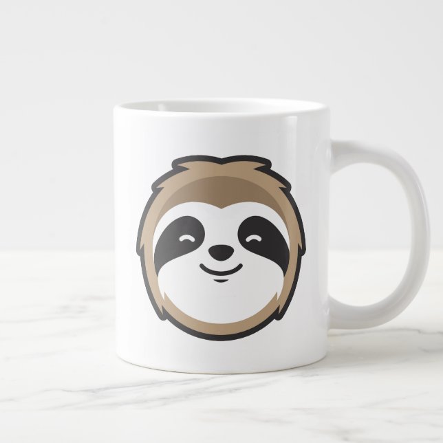 Sloth Mascot Large Coffee Mug (Right)