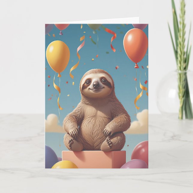 Sloth Masterpiece of Relaxation Card (Front)