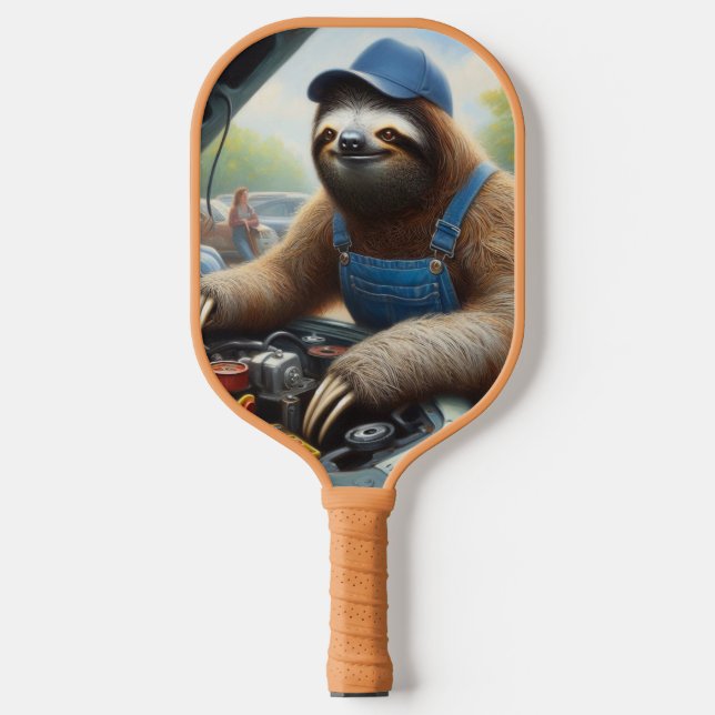 Sloth Mechanic Pickleball Paddle (Front)