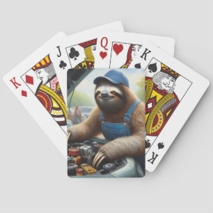 Sloth Mechanic Playing Cards