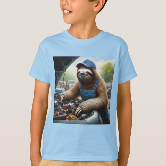 Sloth Mechanic T-Shirt (Front)