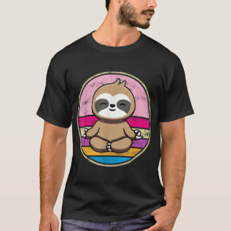 Sloth Meditation Yoga Chakra Pilates Buddha Spirit T-Shirt