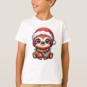 Sloth Merry Christmas Winter Animals Cute Sloths T-Shirt