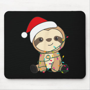 Sloth Merry Christmas Winter Sloths Christmas Mouse Mat