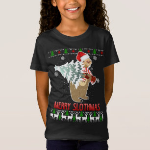 Sloth Merry Slothmas Ugly Christmas Pajama T-Shirt