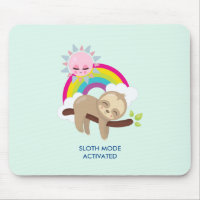 Sloth Mode Activated Funny Illustration