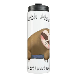 sloth mode activated sleep nap thermal tumbler