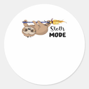 Sloth Mode Classic T-Shirt Classic Round Sticker