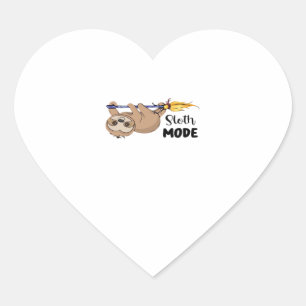 Sloth Mode Classic T-Shirt Heart Sticker