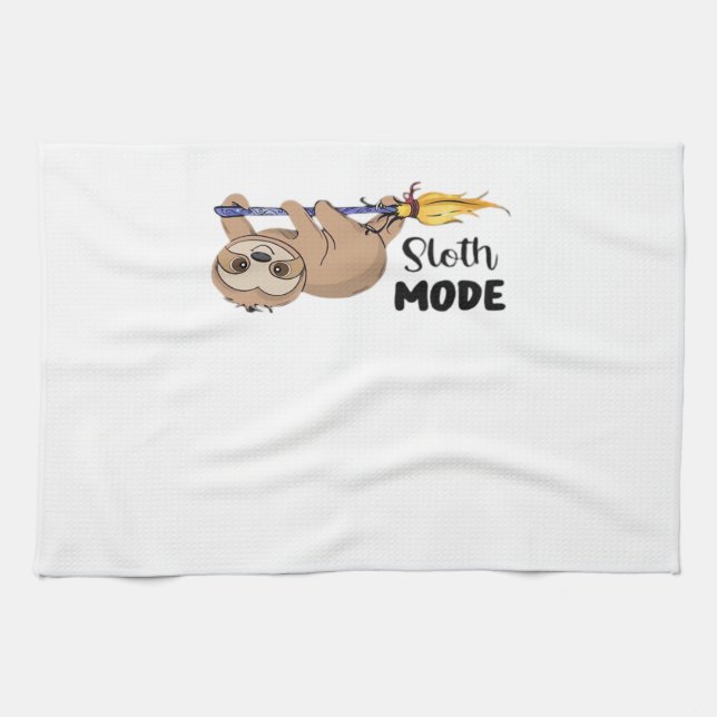 Sloth Mode Classic T-Shirt Tea Towel (Horizontal)