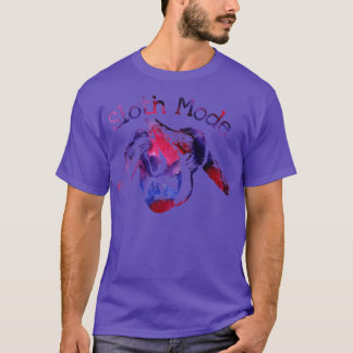 Sloth Mode Purple Watercolor T-Shirt