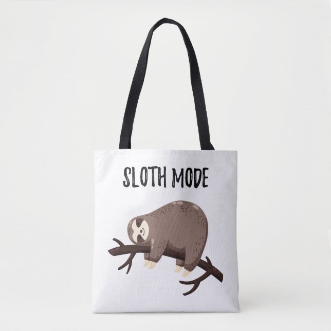 Sloth Mode Tote Bag (Front)