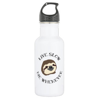 Sloth Motto - Live Slow & Die Whenever 532 Ml Water Bottle