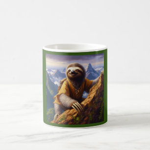 Sloth Mountain Climbing Coffee Mug