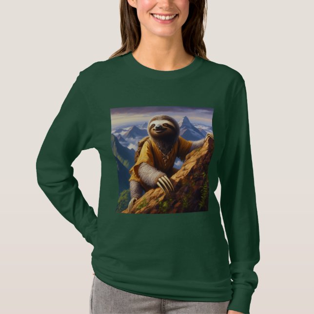 Sloth Mountain Climbing T-Shirt (Front)