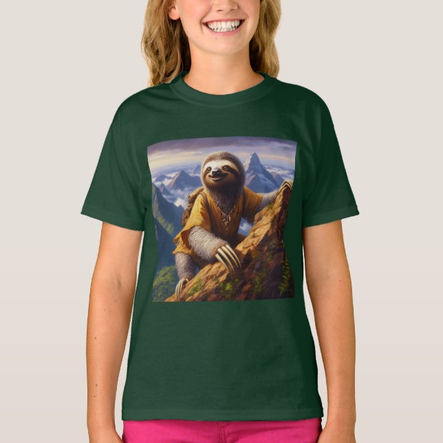 Sloth Mountain Climbing T-Shirt (Front)