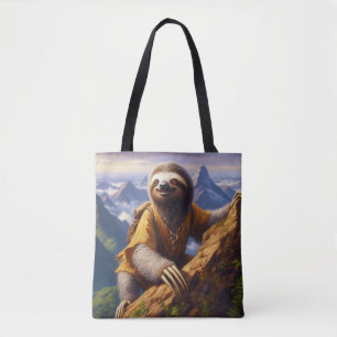 Sloth Mountain Climbing Tote Bag