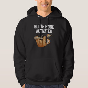 Sloth Move Activated Sloth Pun  Lazy Sloth Animal Hoodie