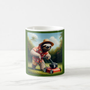 Sloth Mowing Lawn Coffee Mug