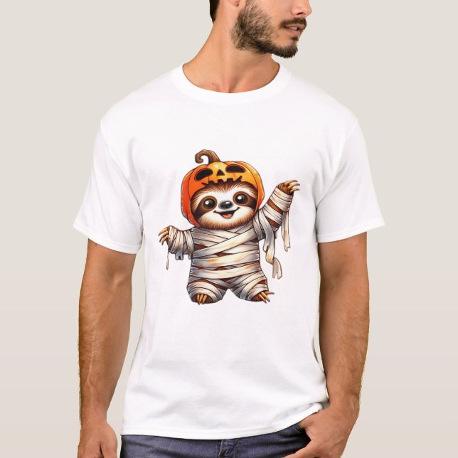 Sloth Mummy Halloween Classic T-Shirt (Front)