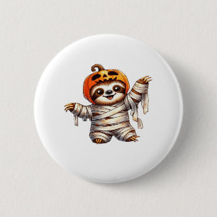 Sloth Mummy Halloween Classic T-Shirt 6 Cm Round Badge