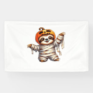 Sloth Mummy Halloween Classic T-Shirt Banner