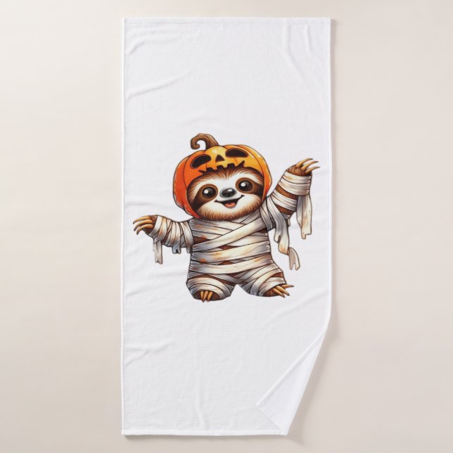 Sloth Mummy Halloween Classic T-Shirt Bath Towel (Bath Towel)