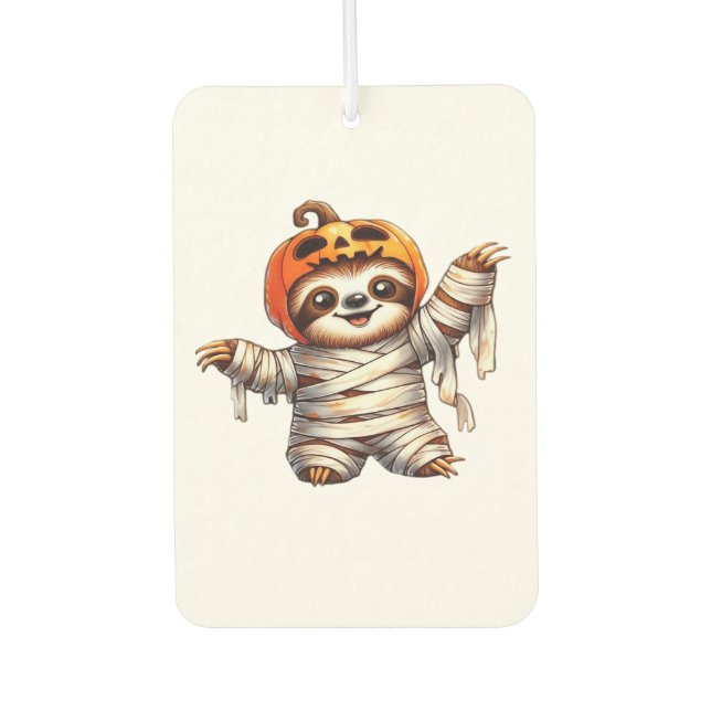 Sloth Mummy Halloween Classic T-Shirt Car Air Freshener (Front)