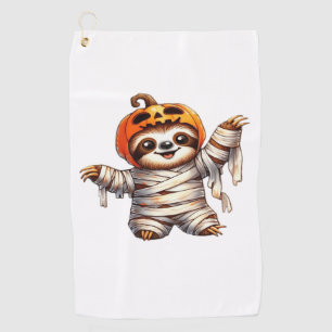 Sloth Mummy Halloween Classic T-Shirt Golf Towel