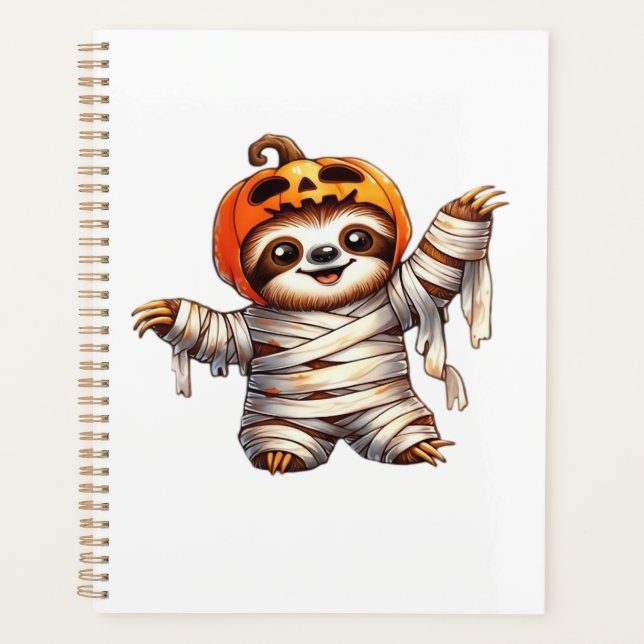 Sloth Mummy Halloween Classic T-Shirt Planner (Front)