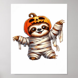 Sloth Mummy Halloween Classic T-Shirt Poster