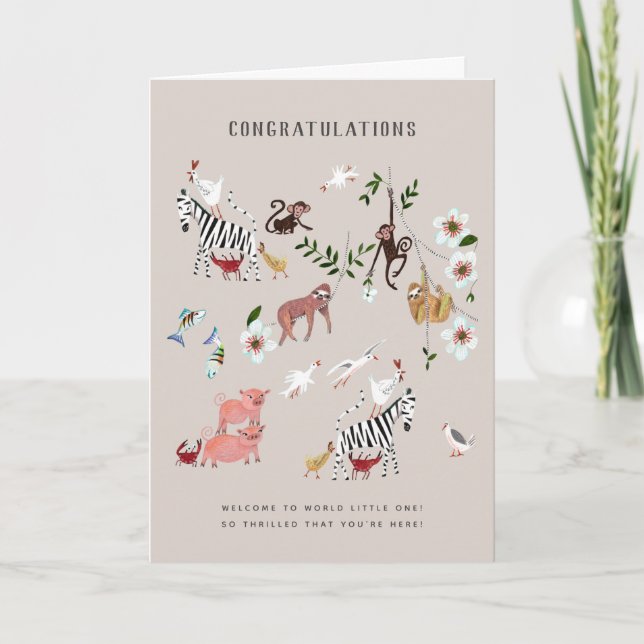 Sloth | New Baby Congratulations Greeting card (Front)