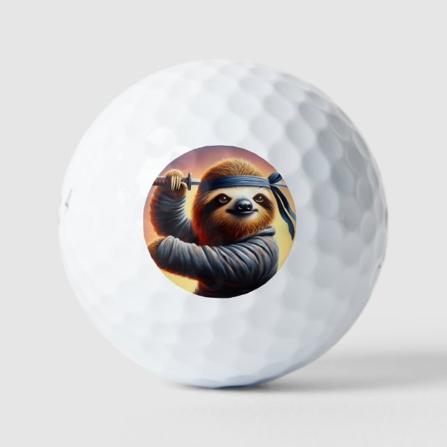 Sloth Ninja Golf Balls (Front)