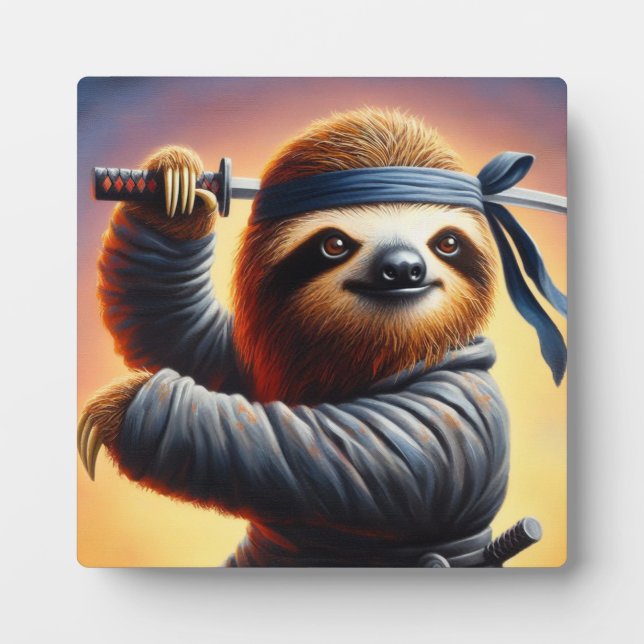 Sloth Ninja Plaque (Front)