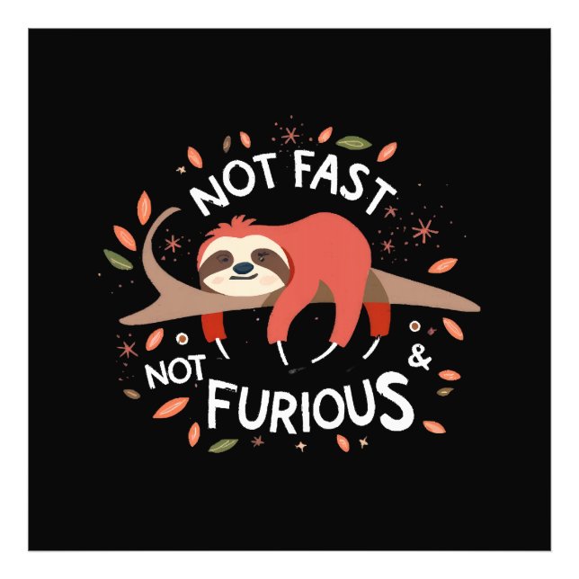 Sloth - Not Fast Not Furious Photo Print (Front)