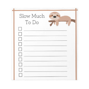 "Sloth" Notepad