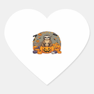 Sloth-o-ween Classic T-Shirt Heart Sticker