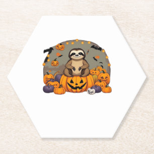 Sloth-o-ween Classic T-Shirt Paper Coaster