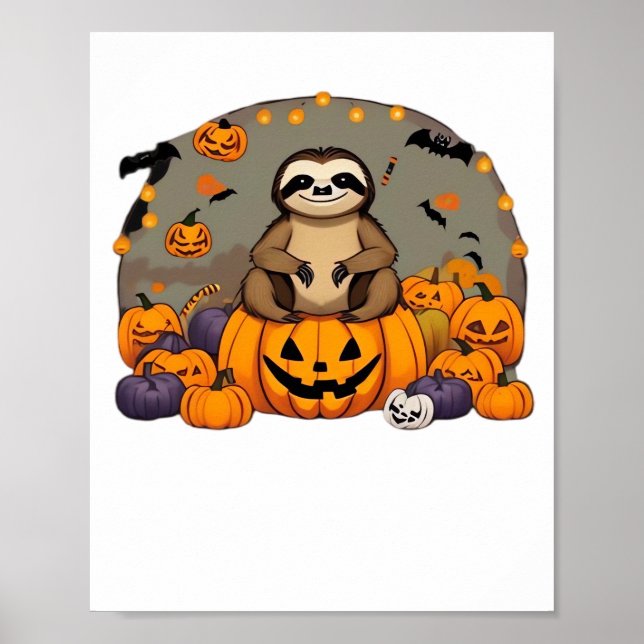 Sloth-o-ween Classic T-Shirt Poster (Front)
