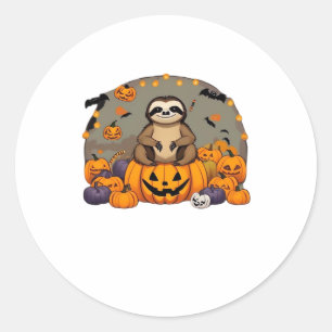 Sloth-o-ween Classic T-Shirt Round Sticker