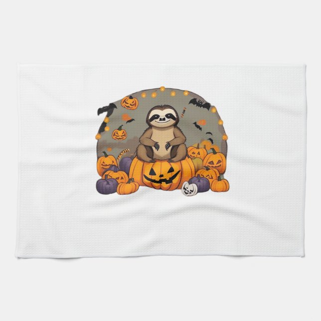 Sloth-o-ween Classic T-Shirt Tea Towel (Horizontal)