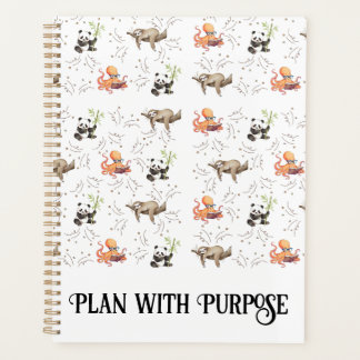 Sloth Octopus Panda Party Everyday Planner
