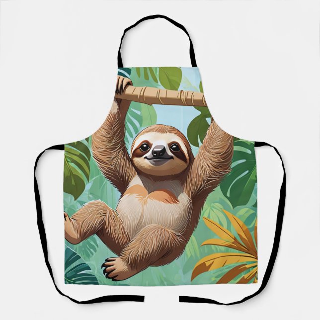 Sloth on a Tree  Apron (Front)